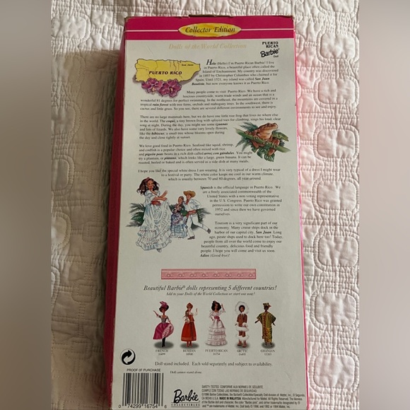 Puerto Rican Barbie dolls of the world NEW BOX AS IS READ - Picture 3 of 4